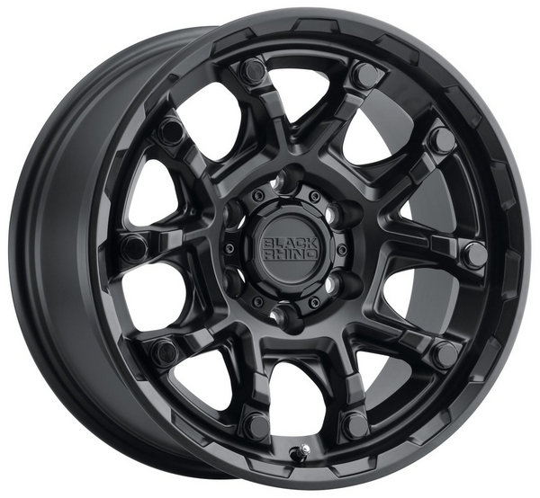 18x8.5 Black Rhino Ark Matte Black w/ Gloss Black Bolts