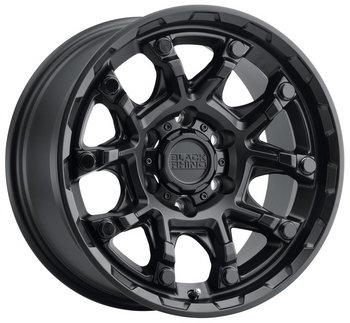 17x8.5 Black Rhino Ark Matte Black w/ Gloss Black Bolts