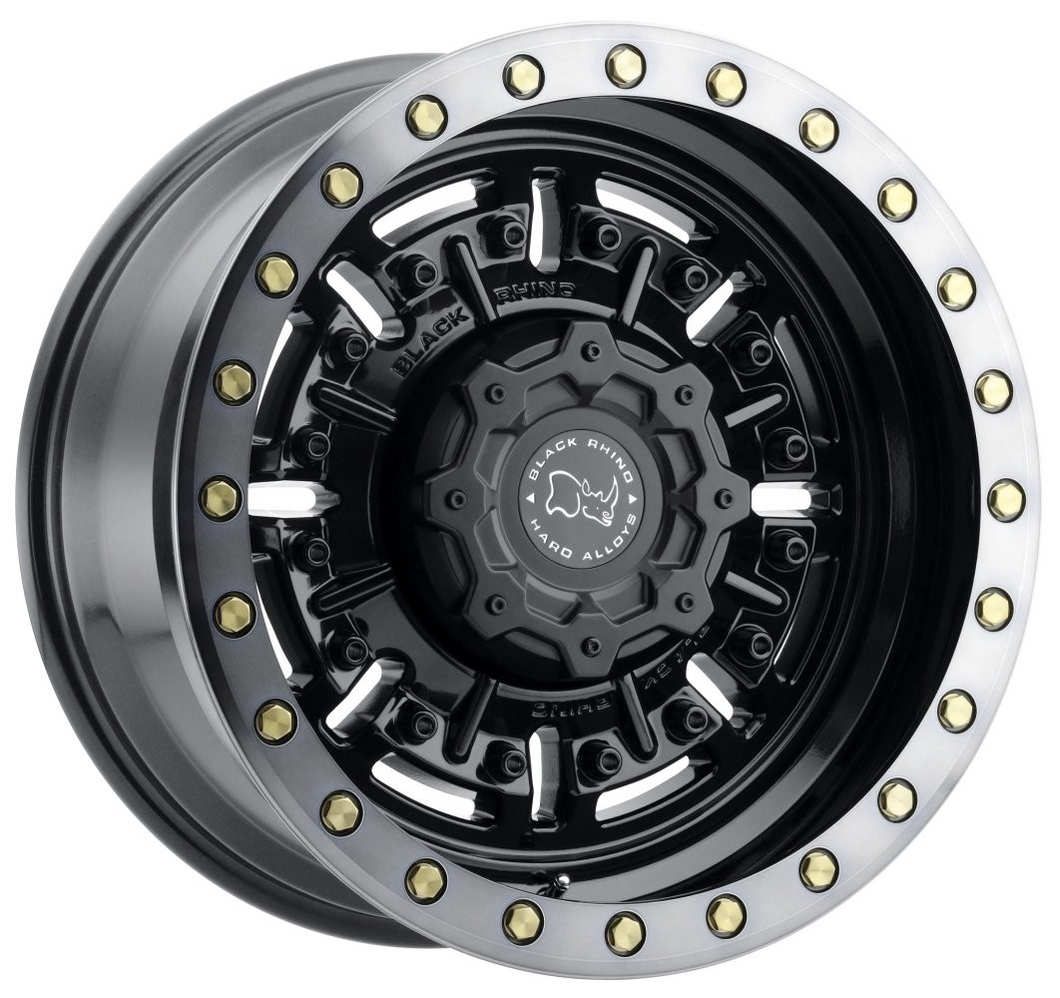 20x9.5 Black Rhino Abrams Gun Black w/ Machined Dark Tint Lip