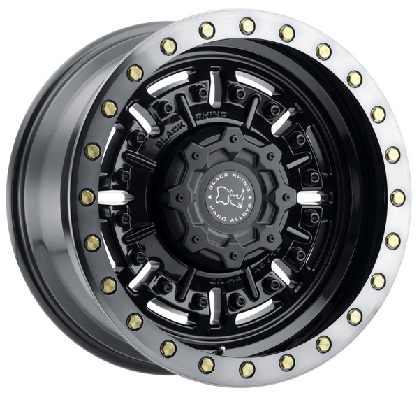18x9.5 Black Rhino Abrams Gun Black w/ Machined Dark Tint Lip