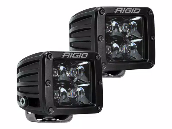 Rigid D-Series Pro Midnight Led Lights Spot Beam Pair