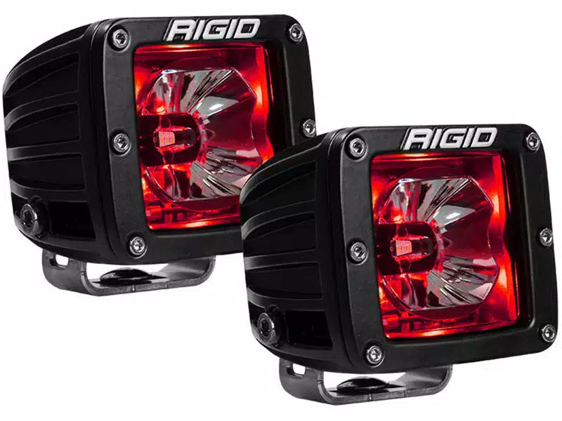 RIGID Radiance Led Light Pod - Red w/ Wiring Harness