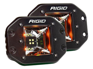 Rigid Radiance Pod Scene Lights Amber Flush Mount Pair