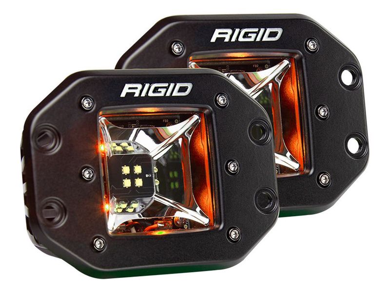Rigid Radiance Pod Scene Lights Amber Flush Mount Pair