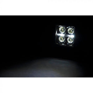 Rough Country Cree LED Light 2" Square Flush Mount With Cool White Daytime Running Lights Pair