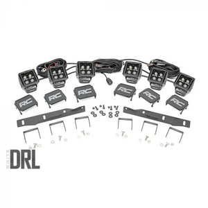 Rough Country Fog Light Kit Triple LED With Amber Daytime Running Lights F-150 Raptor 2017-2020