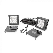 Rough Country Four Inch LED Cube Chrome Series White DRL Lights Pair Universal