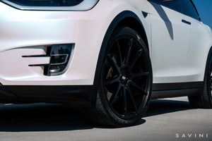 20x8.5 Savini Black Di Forza BM12 Gloss Black w/ Machined Face (Concave)