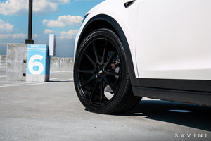 20x8.5 Savini Black Di Forza BM12 Gloss Black w/ Machined Face (Concave)