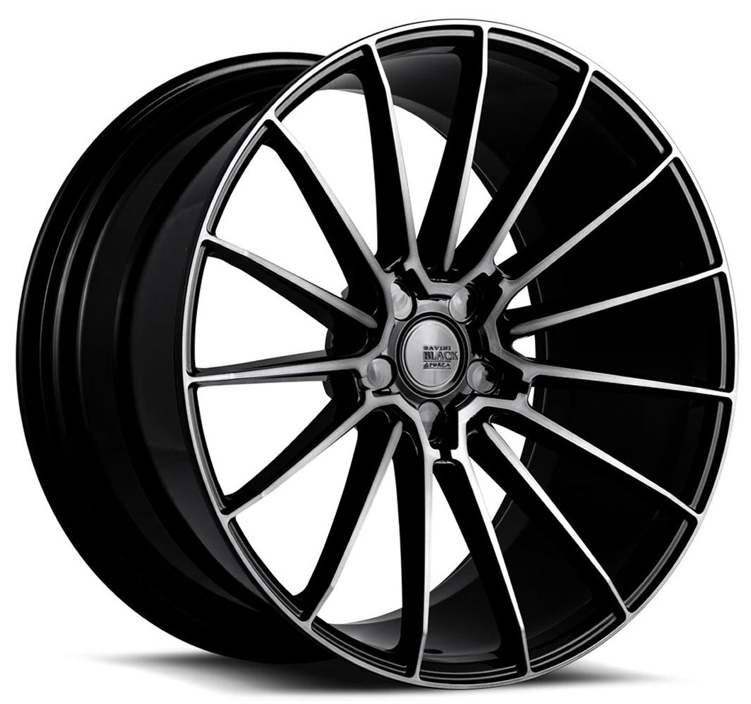 22x10.5 Savini Black Di Forza BM16 Gloss Black w/ Double Dark Tint