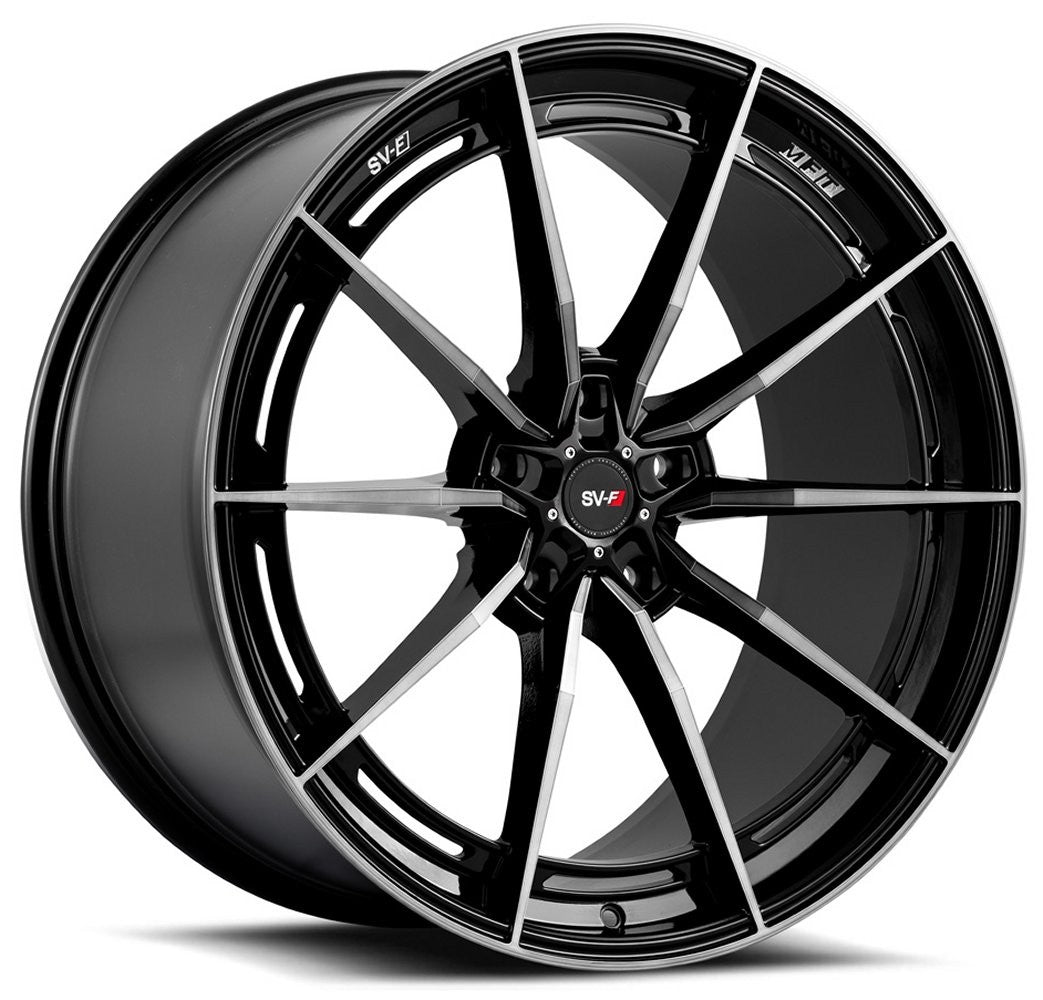 22x10 Savini SV-F1 Double Dark Tint w/ Gloss Black (Flow Form)