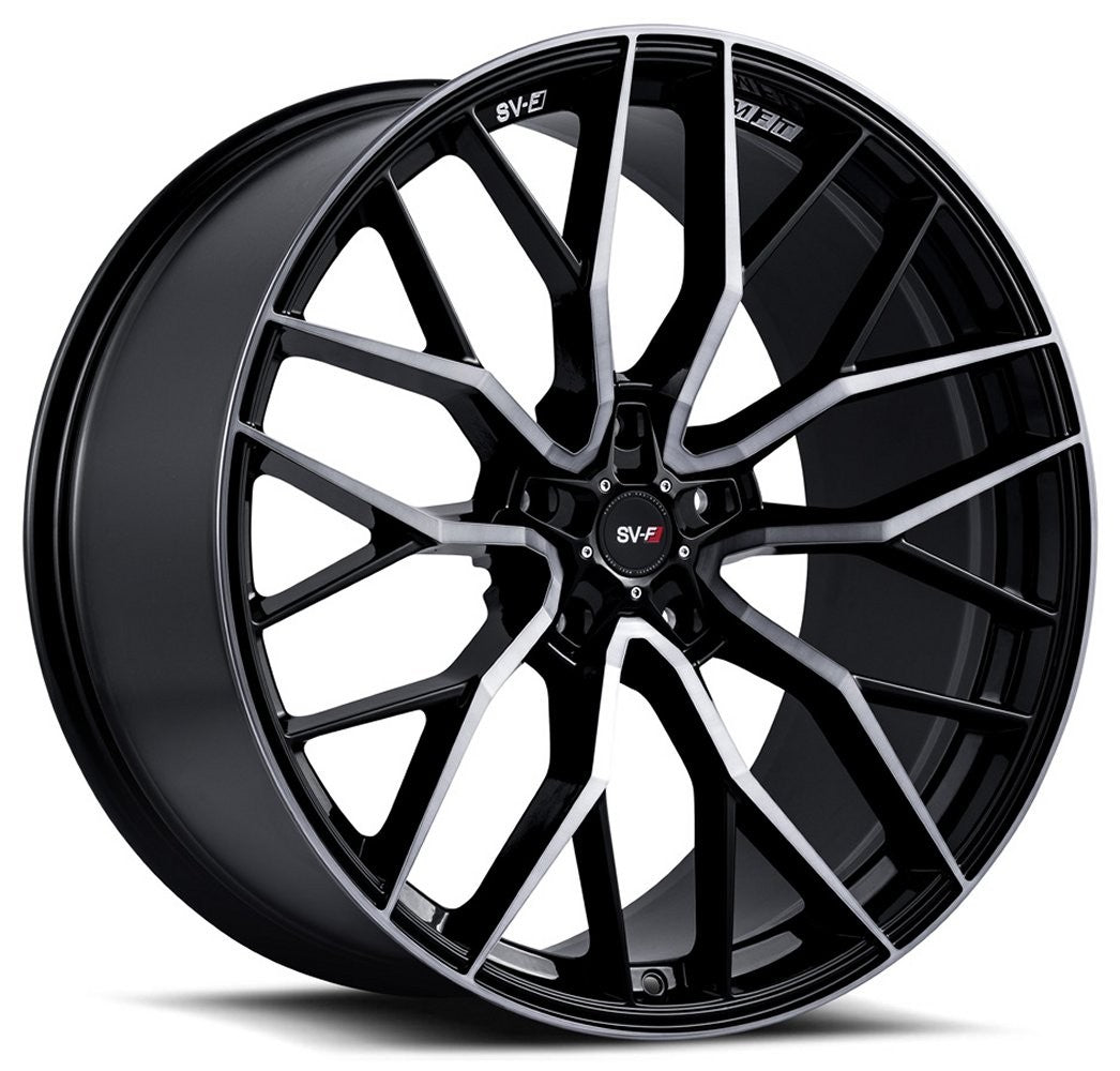22x12 Savini SV-F2 Double Dark Tint w/ Gloss Black (Flow Form)