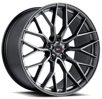 Staggered full Set - (2) 20x10 Savini SV-F2 Gloss Graphite (Flow Form) (2) 20x12 Savini SV-F2 Gloss Graphite (Flow Form)