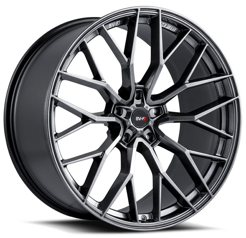 22x12 Savini SV-F2 Gloss Graphite (Flow Form)