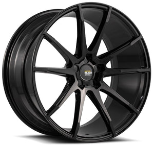 Staggered full Set - (2) 22x9 Savini Black Di Forza BM12 Gloss Black (Concave) (2) 22x10.5 Savini Black Di Forza BM12 Gloss Black (Concave)