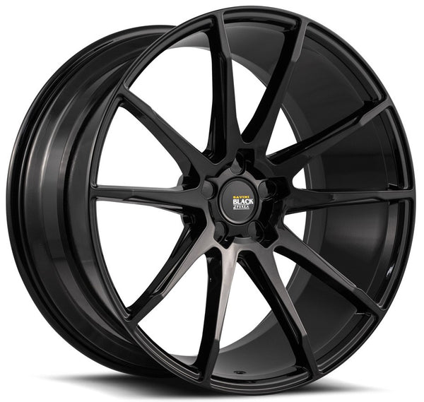 20x10.5 Savini Black Di Forza BM12 Gloss Black (Concave)