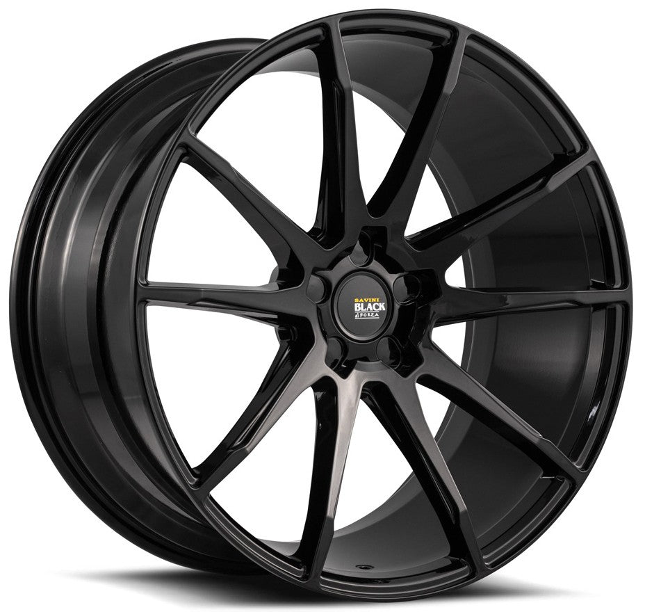 20x10.5 Savini Black Di Forza BM12 Gloss Black (Concave)