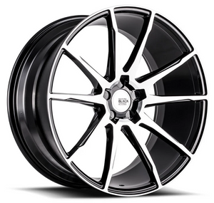 20x8.5 Savini Black Di Forza BM12 Gloss Black w/ Machined Face (Concave)