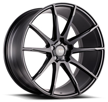 Staggered full Set - (2) 20x10 Savini Black Di Forza BM12 All Matte Black (Concave) (2) 20x11 Savini Black Di Forza BM12 All Matte Black (Concave)