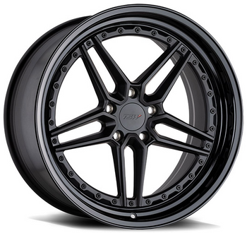 Staggered full Set - (2) 20x9 TSW Ascari Matte Black w/ Gloss Black Lip (2) 20x10.5 TSW Ascari Matte Black w/ Gloss Black Lip