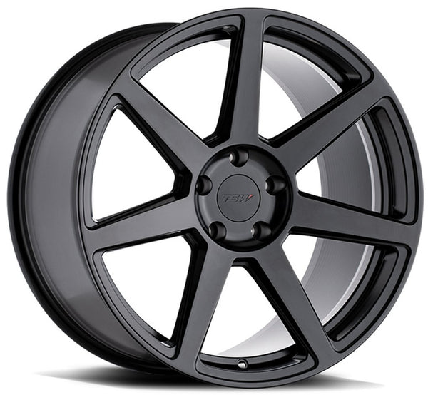 Staggered full Set - (2) 20x9 TSW Blanchimont Semi Gloss Black (Rotary Forged) (2) 20x10.5 TSW Blanchimont Semi Gloss Black (Rotary Forged)