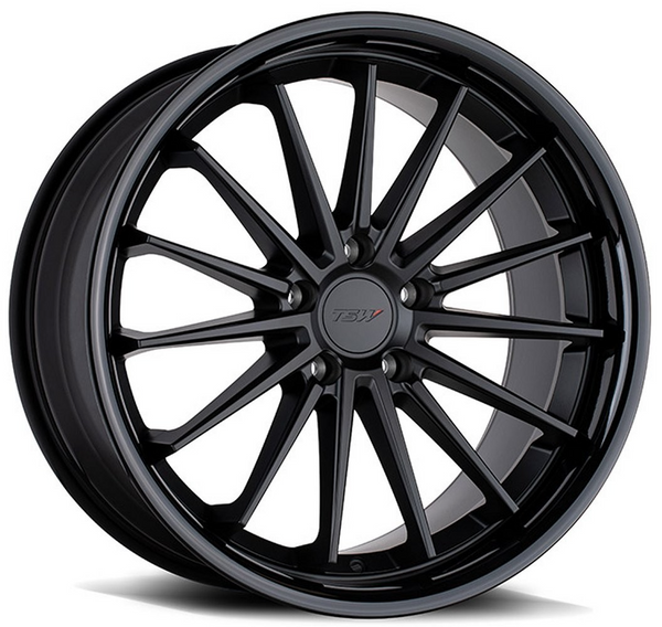20x10 TSW Marina Matte Black w/ Gloss Black Lip
