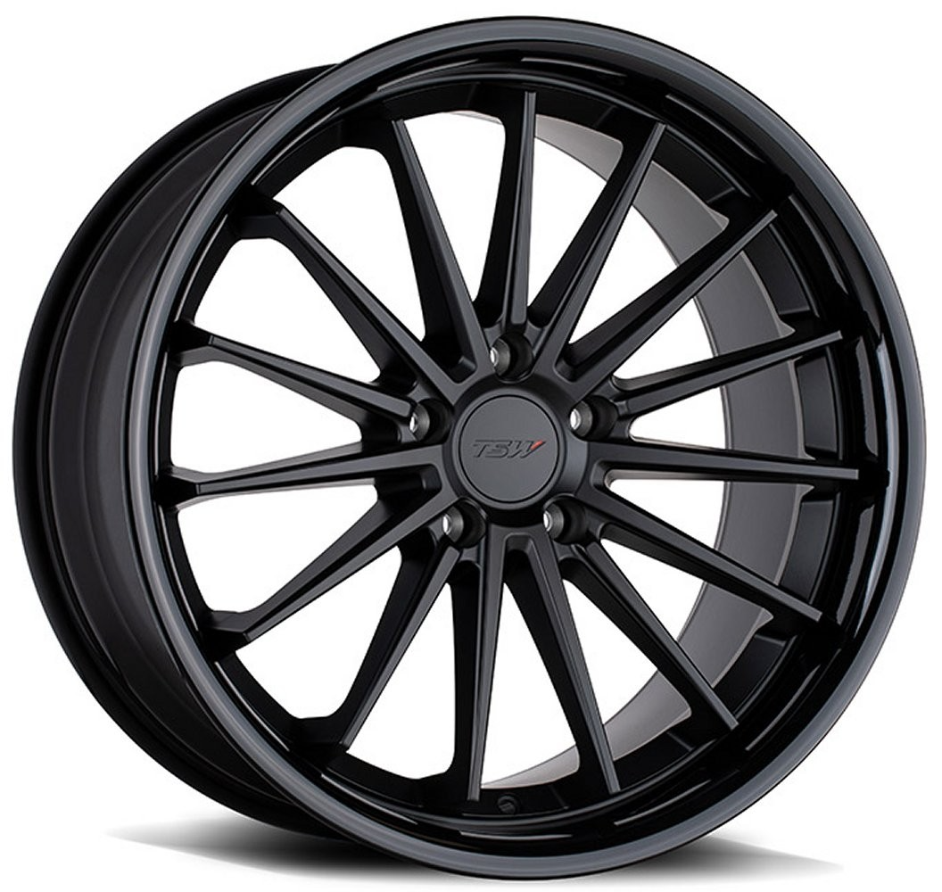 20x10 TSW Marina Matte Black w/ Gloss Black Lip