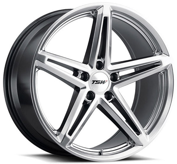 Staggered full Set - (2) 18x8.5 TSW Molteno Hyper Silver (2) 18x9.5 TSW Molteno Hyper Silver