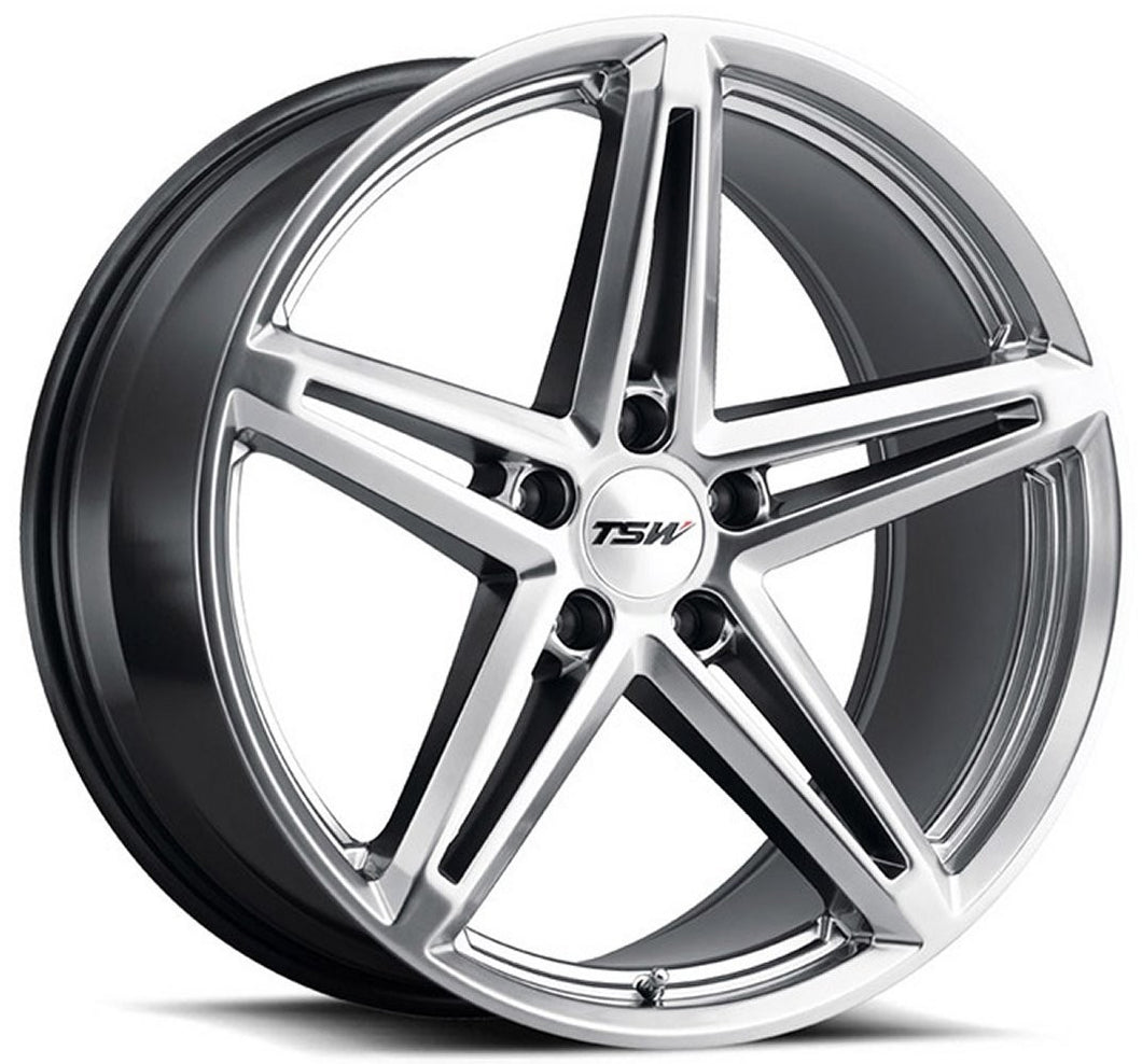 Staggered full Set - (2) 18x8.5 TSW Molteno Hyper Silver (2) 18x9.5 TSW Molteno Hyper Silver