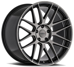 20x9 TSW Nord Semi Gloss Black w/ Ball Milling & Machined Dark Tinted Face (Rotary Forged)
