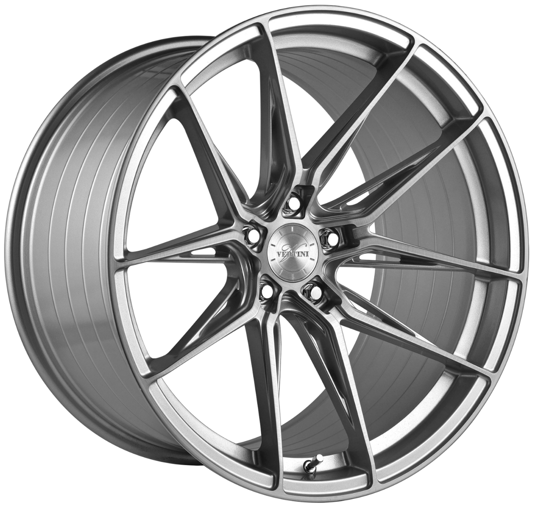 20x9 Vertini RF1.8 Brushed Silver (Rotary Forged)