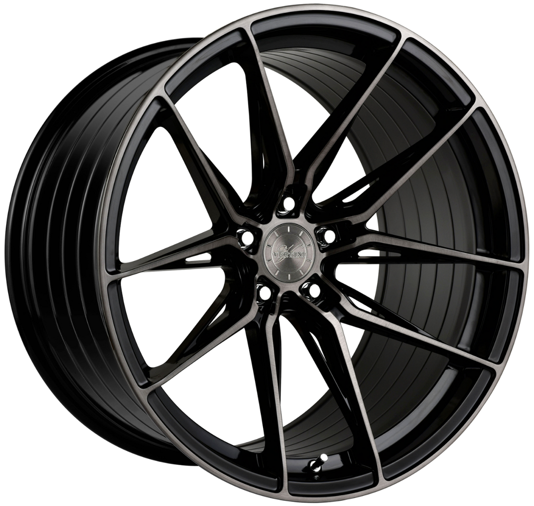 20x10 Vertini RF1.8 Dual Gloss Black (Rotary Forged)