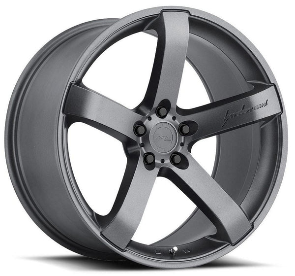 Staggered Full Set - (2) 20x9 MRR VP5 Matte Graphite (2) 20x10.5 MRR VP5 Matte Graphite