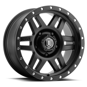 17x8.5 ICON Alloy Six Speed Satin Black