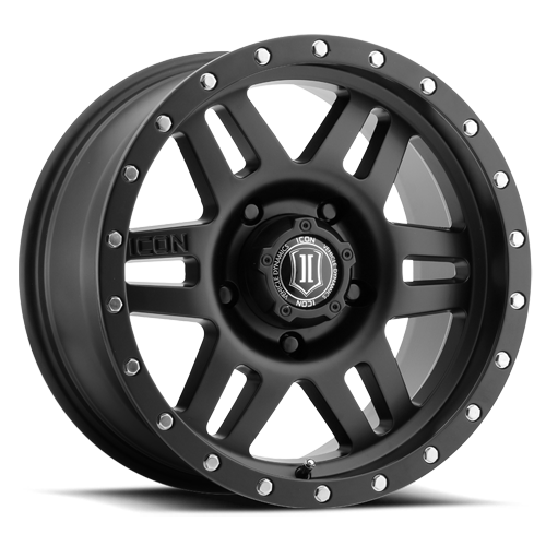17x8.5 ICON Alloy Six Speed Satin Black