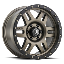 17x8.5 ICON Alloy Six Speed Bronze w/ Black Ring