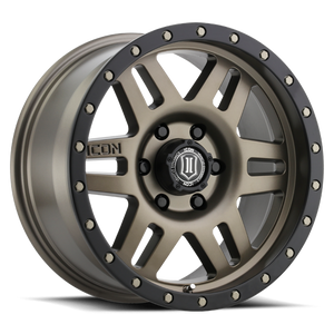 17x8.5 ICON Alloy Six Speed Bronze w/ Black Ring