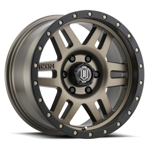 17x8.5 ICON Alloy Six Speed Bronze w/ Black Ring