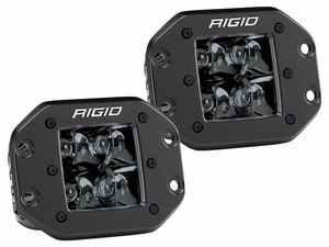 Rigid D-Series Pro Midnight Flush Mount Spot Beam Pair