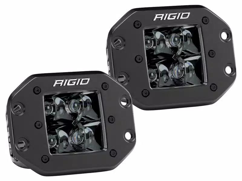 Rigid D-Series Pro Midnight Flush Mount Spot Beam Pair