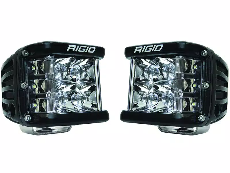 Rigid D-SS Pro Black Led Lights Spot Beam Pair