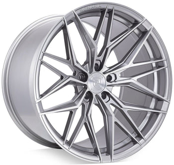 Square Full Set - 21x11.5 Rohana RFX17 Brushed Titanium (Cross Forged) (Deep Concave) 5x120 20mm (4)