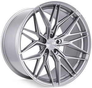 Square Full Set - 21x11.5 Rohana RFX17 Brushed Titanium (Cross Forged) 5x130 63mm (4)