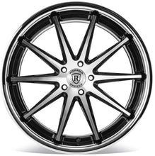 Staggered Full Set - 20x10 Rohana RFC10 Gloss Black Machined w/ Chrome Stainless Steel Lip (Flow Formed) (Mid Concave) 5x120 40mm (2) | 20x11 Rohana RFC10 Gloss Black Machined w/ Chrome Stainless Steel Lip (Flow Formed) (Super Deep Concave) 5x120 35mm (2)