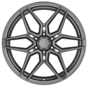 22x9.5 Rohana RFV2 Gloss Graphite (Cross Forged) 6x135 22mm