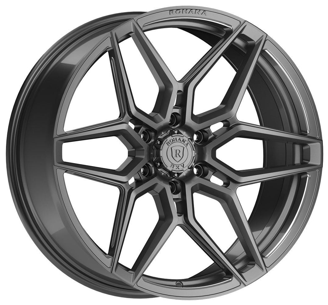 22x9.5 Rohana RFV2 Gloss Graphite (Cross Forged) 6x135 22mm