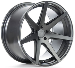 Staggered Full Set - 20x10 Rohana RC7 Matte Graphite 5x112 33mm (2) | 20x11 Rohana RC7 Matte Graphite 5x112 28mm (2)