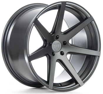 Staggered Full Set - 19x8.5 Rohana RC7 Matte Graphite 5x4.5/114.3 15mm (2) | 20x9 Rohana RC7 Matte Graphite 5x4.5/114.3 22mm (2)