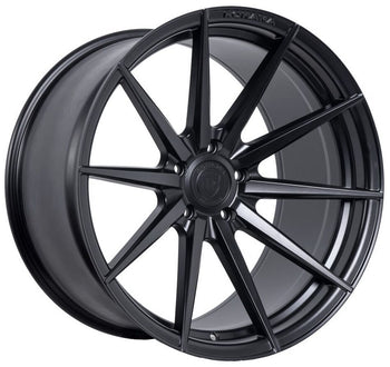 Staggered Full Set - 20x10 Rohana RFX1 Matte Black (Cross Forged) 5x120 40mm (2) | 20x11 Rohana RFX1 Matte Black (Cross Forged) (Mid Concave) 5x120 40mm (2)