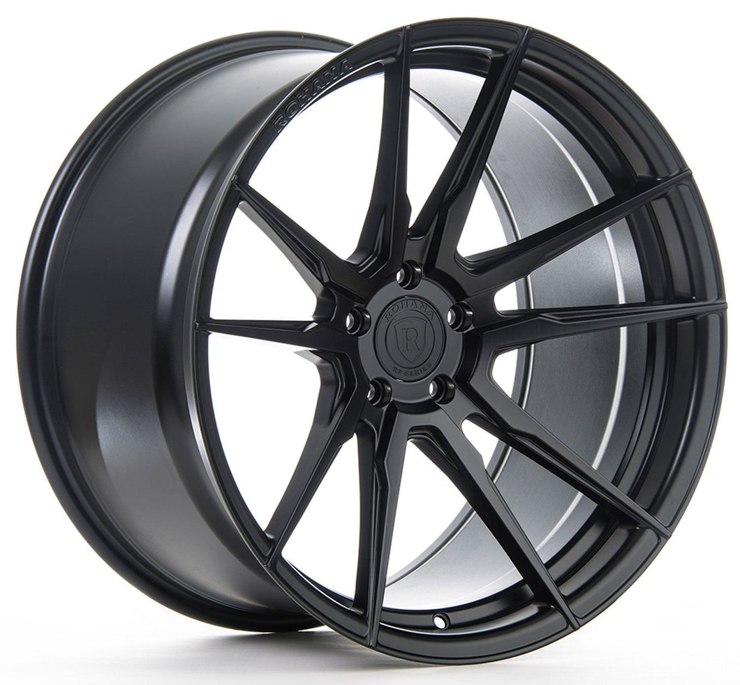 Square Full Set - 22x10.5 Rohana RFX2 Matte Black (Cross Forged) 5x120 40mm (4)